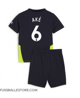 Günstige Manchester City Nathan Ake #6 Auswärts Trikotsatzt Kinder 2024-25 Kurzarm (+ Kurze Hosen)